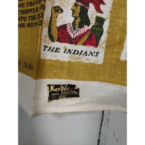 Vtg KayDee Handprint Linen The American Cranberry - Picture 3 of 4